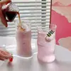 Taza de café de bambú para agua estilo ins para chica, de aspecto bonito, para bebidas frías, leche, latte, taza de diseño
