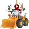 Novedad Árbol de Navidad Colgante Camión Decoración Colgante Plano Excavadora de Navidad Decoración Colgante Decoración Rústica
