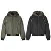 Chamarra de algodón con forro polar Magic Bear para invierno, con capucha, elegante estilo bomber de motociclista, estilo workwear americano, con cuello de piel sintética