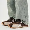 Zapatos de Entrenamiento Casuales Alemanes de Caña Baja Estilo Retro Moda Masculina Versátiles Zapatos Planos para Exteriores Zapatos de Nicho Colorido Bloque Estudiante Zapatos de Moda para Hombre