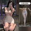 Bata de Noche con Escote Halter y Ribete de Encaje Vestido Rojo Atmósfera Falda Bodycon Negra Bata de Batalla Sexy Pijama