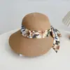Chapéu de Palha de Aba Larga com Laço para Verão Feminino de Viagem Versátil Protetor Solar Chapéu de Sol de Praia Estilo Hepburn Protetor Solar Chapéu de Sol