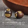 Plata 925 Chapada en Oro Cuentas Barril de Madera de Águila Natural Cuentas Espaciadoras Parche Cuentas Sueltas Accesorios para Joyería Hecha a Mano DIY Pulsera Accesorios de Juego Cultural