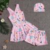 Traje de baño para niños Niña 2024 Nuevo Verano Niñas Siaman Pequeño Mediano Niños Princesa Dibujos Animados Natación Kulomi