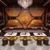 Sofá de KTV Mesa de Centro Sala Privada Clube Privado Pequeno Bar Resistente ao Desgaste Lounge Bar Cabine Sofá de Canto em L em U