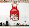 Nuevo Delantal Navideño de Amazon Estilo Papá Noel Personalizado Delantal para Cocina del Hogar Suministros Navideños Personalizado