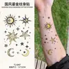 Nuevas pegatinas de tatuaje coloridas con relieve dorado estilo chino, con fénix y carpa, estilo nacional, diseño de Dunhuang, para brazos y clavículas, hermosas, impermeables y duraderas