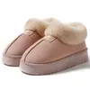 Pantuflas de Algodón para Mujer con Cubierta para el Talón, Nuevo Modelo Invierno 2026, Uso en Interiores del Hogar, Suela Gruesa, Antideslizantes, Botas de Nieve para Exteriores para Mujer