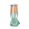 Conjunto de Utensílios de Cozinha de Silicone com Cabo de Madeira Transfronteiriço de 6 Peças Suporta Seleção e Personalização de Cores OEM e Logotipo Impresso
