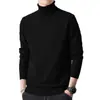 Comércio Exterior Atacado Tricô Gola Alta Masculino Tricô Novo Casual Roupa de Trabalho Camisa Base Camiseta Interna Tricô Quente