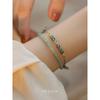 Ágata Hierba de Agua Piedra Uva Cuentas de Oro Diseño Nicho Regalo Diseño Original Moda Apilado Pulsera de Mujer