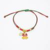 Pulsera navideña tejida a mano de venta directa de fábrica transfronteriza europea y americana, pulsera luminosa de campana Papá Noel alce