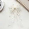 Horquilla de Cinta de Lazo de Malla Doble Capa Estilo Coreano Diadema de Cinta Estilo Ballet Horquilla Accesorios para el Cabello de Niña