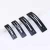Pinza de guisante esmerilada gruesa y ajustada, elegante pinza BB negra, pinza de arco, pinza lateral rectangular, horquilla para el cabello, flequillo, horquilla rota