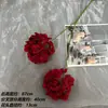 Decoração de flor artificial tom avermelhado em haste única, bola de flor para corredor de flor de seda, material para arranjo de flor de mesa para restaurante e casamentos ao ar livre