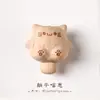 Madeira de Faia Gatinho Fofo/Pato Alho Acessórios DIY Pingente de Madeira de Faia Esculpido à Mão Pequenos Acessórios Decorativos Ornamentais