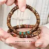 Pulseras Auténticas de Tableta de Madera de Águila, Pulseras de Sándalo Lao Shan Cortadas Directamente, Sándalo Verde Natural, Sándalo Negro, Palo de Rosa, Cuentas de Oración Budistas