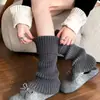 Calcetines Calentadores de Piernas de Lana para Mujer Otoño Invierno Cálidos Adelgazantes de Punto Grueso Calcetines Estilo Japonés Y2K Combinan con Botas de Nieve Cubre Piernas Venta al por Mayor