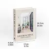 Libros falsos en inglés minimalistas estilo wabi-sabi, decoración del hogar minimalista nórdico, libros de imitación, adornos decorativos suaves para salas de muestra, caja de libros