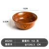 Cuenco de madera de azufaifo de estilo japonés, cuenco de madera con borde trasero Lhasa, cuenco para té con leche, vajilla para el hogar, cuenco para adultos, cuenco de arroz para niños, cuenco para ensalada