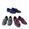 Mocasines de ante de lujo ligero estilo italiano para hombre FRGM hebilla de metal zapatos de cuero slip-on zapatos cruzados de comercio exterior zapatos perezosos