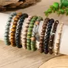 TEMU Xiyin producto nuevo transfronterizo estilo bohemio cuenta de madera de cáscara de coco pulsera elástica para hombre pulsera de muñeca