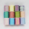 Fio dourado de cor mágica 6 fios pulseira DIY fio para enrolar bobina fio de cor mágica fio metálico fio de seda para bordado rolo pequeno 50 metros em estoque