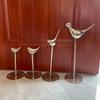 Escultura de aço inoxidável de metal ao ar livre Jardim comercial da cidade jardim do pátio de trás de aço inoxidável pássaro artesanato decoração