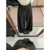 Tiro real 2026 Otoño Nuevo Lana Cintura Alta Temperamento Casual Pantalones de Pierna Ancha para Mujer Sueltos Casuales para Mujer 25910