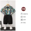 Ropa para Niños al por Mayor Camisas Coreanas de Manga Corta para Niños Overoles Casuales Estilo Hong Kong Traje Vestido de Verano Nuevas Entregas Directas