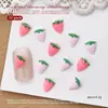 Decorações de Nail Art Transfronteiriças Strass de Resina Nail Art Realista 3D Morango de Creme Maçã Acessórios para Unhas Strass de Fundo Plano