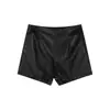 2026 Nuevos Shorts de Cuero para Mujer Cintura Alta Adelgazantes Cuero PU Ajustados a la Cadera Súper Cortos Sexy Pantalones Calientes Versátiles Capa Base Pantalones Acampanados