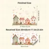 Desenho animado linda casa pequena estilo europeu adesivos de parede autoadesivos quarto de criança quarto de dormir parede de fundo adesivos decorativos HS1131E