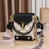 Bolsa de telefone móvel popular Crossbody feminino 2024 Nova moda pequena sacola mini nicho all-match ombro pequeno saco quadrado para as mulheres