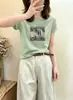 Camiseta de Algodão Canelado Guangzhou Treze Fábricas 220g para Mulheres, Direto da Fábrica, Top de Manga Curta Slim Fit, Exclusivo de Verão Atacado