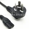 Cable de alimentación de resorte de tres clavijas estándar nacional Cable de alimentación CCC Enchufe Cable Olla arrocera Cable de alimentación CA Clavija Cola de cerdo Enchufe de ocho