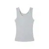 Camisola de Seda Modal para Mujer, Nueva Ropa Interior de Lana Primavera/Verano, Top de Color Sólido con Diseño Ajustado