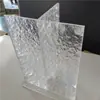 Patas de Mesa de Acrílico de Alta Transparencia con Patrón de Piedra, Soporte Recto en Forma de T con Patrón de Piedra, Patas de Mesa Blancas Puras Disponibles