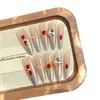 Unhas Portáteis Branqueadoras Feitas à Mão para Outono e Inverno, Vinho Tinto de Alta Qualidade com Diamante, Francesinha Olho de Gato, Unhas Portáteis Simples e Versáteis Atacado