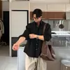 Camisa de Lino de Algodón Estilo Old Money Nuevo Aristócrata Manga Larga Hombre Primavera Otoño Estilo Coreano Cuello Solapa Estilo Ligeramente Maduro Casual Ropa Exterior Camisa Hombre