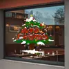Decoraciones navideñas para ventanas 2027, pegatinas para ventanas de árbol de copo de nieve, calcomanías para ventanas de tiendas y centros comerciales, pegatinas electrostáticas, pegatinas para puertas de vidrio