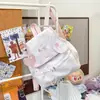 Mochila Coreana con Cierre de Cordón y Tapa abatible para Mujer, Nueva Mochila Ligera y Linda de Viaje para Niñas, Bolso Escolar para el Trayecto Diario para Niñas