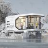Cabaña de bosque móvil con muelle de espacio-tiempo casa unifamiliar B&B estilo pastoral de celebridad de internet de una sola planta villa B&B ensamblada