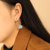 Pendientes de ojo de diablo exóticos de moda con personalidad europea y americana, diseño de nicho de estilo ins, pendientes de acero de titanio de alta calidad.