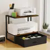 Estantería de Oficina Transfronteriza, Soporte Multifuncional para Microondas y Impresora, Estantería para Almacenamiento y Organización de Archivos en Estación de Trabajo