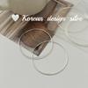 Aretes de Diseño Nicho Estilo Ins Coreano Plata Esterlina S925 60 # Aretes de Aro Huecos, Aretes de Alta Gama