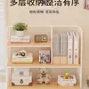 Estante de Armazenamento para Classificação de Assuntos Mesa de Estudante Armário Vertical de Múltiplas Camadas para Armazenamento de Livros Mesa de Escritório Caixa de Arquivos A4 Dormitório