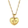 Amazon conjunto de pendientes y collar personalidad europea y americana diseño de nicho dorado Conjunto de joyería de ángel y amor Al por mayor