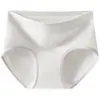 Calzones de Algodón Puro Clase A para Mujer con Entrepierna Extendida, Cintura Media, Entrepierna Antibacteriana 10A, Ajustados a la Cadera, Algodón Transpirable, Calzones Triángulo para Mujer