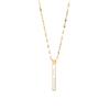 [acero de titanio de cuerpo completo] Fritillaria tira larga temperamento personalidad viento minimalista horno collar de oro real femenino cadena clavícula ins